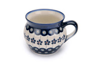 Flowering Peacock Medium Bell Shaped Mug Polish Pottery