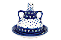 Flowering Peacock Small Cheese Lady Polish Pottery