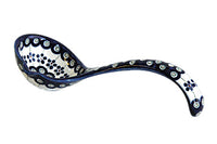 Flowering Peacock Soup Ladle Polish Pottery