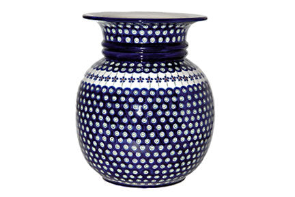 Flowering Peacock Floor Vase Polish Pottery