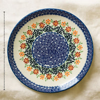 Garden Bouquet Dinner Plate Polish Pottery