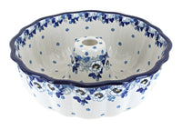 Polish Pottery Georgia Blue Ring Cake Pan