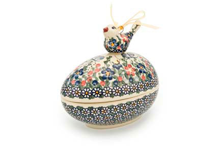 Garden Butterfly Egg Box with Bird Polish Pottery