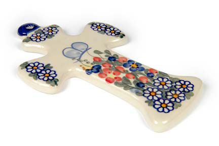 Garden Butterfly Cross Polish Pottery