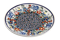 Garden Butterfly Dessert Plate Polish Pottery