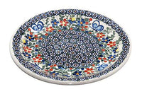 Garden Butterfly Dinner Plate Polish Pottery