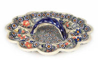 Garden Butterfly Egg Plate Polish Pottery