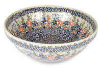 Garden Butterfly Medium Serving Bowl Polish Pottery
