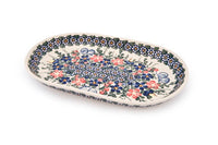 Garden Butterfly Medium Oval Dish Polish Pottery