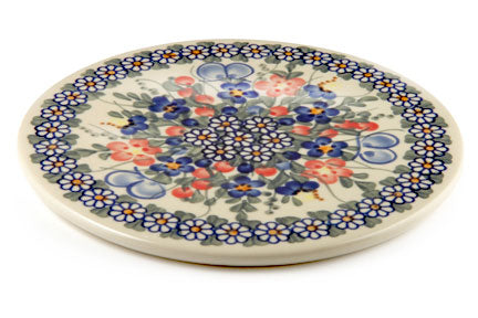 Garden Butterfly Trivet Polish Pottery
