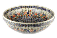 Garden Butterfly Large Serving Bowl Polish Pottery