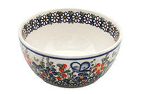 Garden Butterfly Dessert Bowl Polish Pottery