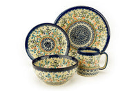 Garden of Eden 4 PC Place Setting - Service for 1 Polish Pottery