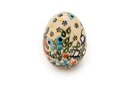 Garden of Eden Small Decorated Egg Polish Pottery