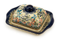 Garden of Eden Square Butter Dish Polish Pottery