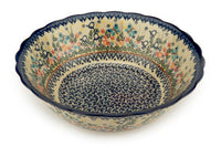 Garden of Eden Large Serving Bowl Polish Pottery