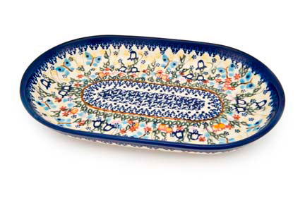 Garden of Eden Medium Oval Dish Polish Pottery