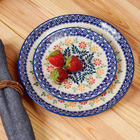 Garden Bouquet Dessert Plate Polish Pottery