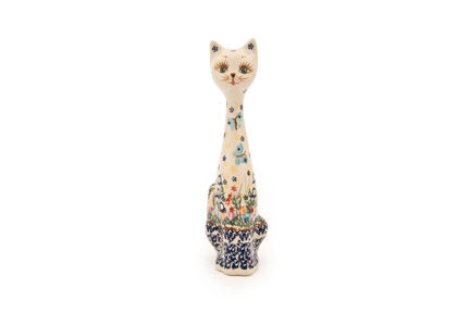 Garden of Eden Large Cat Polish Pottery