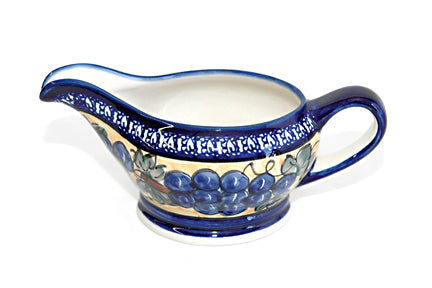 Grapes Gravy Boat Polish Pottery