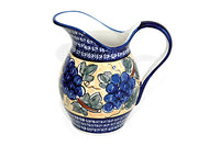 Grapes Pitcher Polish Pottery