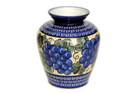 Grapes Medium Vase Polish Pottery