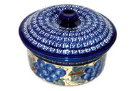 Grapes Round Baker with Lid Polish Pottery