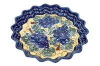 Grapes Quiche Dish Polish Pottery