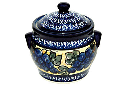 Grapes Medium Canister Polish Pottery