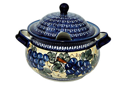 Grapes Soup Tureen Polish Pottery
