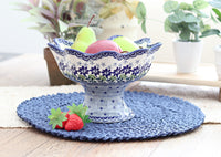 Hallsey Pedestal Fruit Bowl Polish Pottery