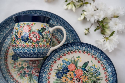 Hummingbird Cereal/Soup Bowl Polish Pottery