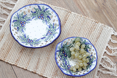 Hyacinth Small Fruit Dish Polish Pottery