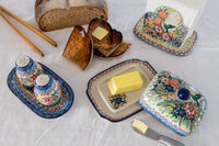 Hummingbird Napkin Holder Polish Pottery