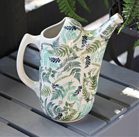 Woodland Fern Watering Can Polish Pottery