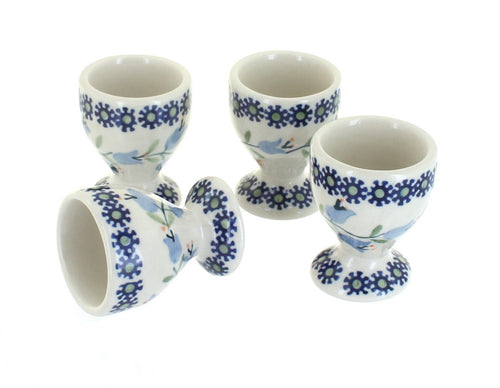 Polish Pottery Tulip Egg Cup Set