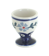 Polish Pottery Blue Violet Egg Cup