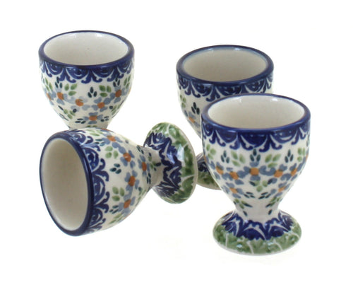 Polish Pottery Summer Vine Egg Cup Set