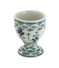 Polish Pottery Sage Floral Egg Cup