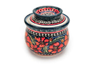 Jungle Flower French Butter Dish Polish Pottery