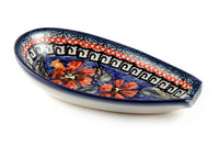 Jungle Flower Small Spoon Rest Polish Pottery