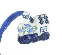 Polish Pottery Tulip Locomotive Ornament