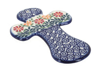 Polish Pottery Garden Bouquet Cross