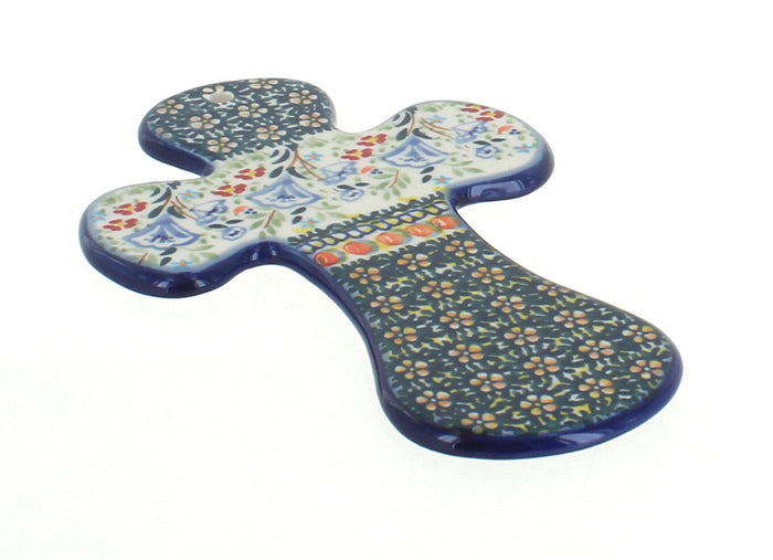 Polish Pottery Periwinkle Cross