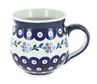 Polish Pottery Blue Violet Large Bubble Mug