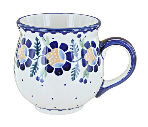 Polish Pottery Sunflower Large Bubble Mug