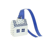 Polish Pottery Small Dots Cabin Ornament