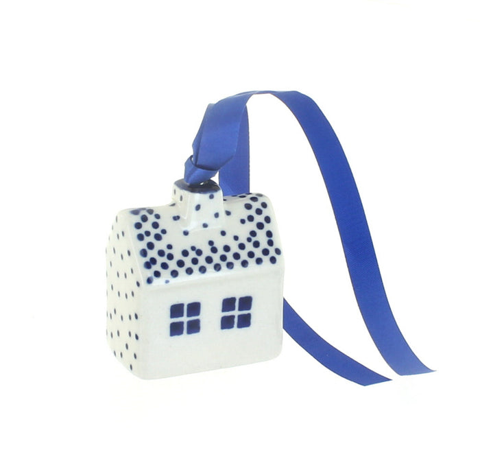 Polish Pottery Small Dots Cabin Ornament
