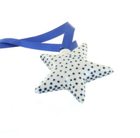 Polish Pottery Small Dots Star Ornament