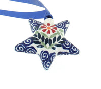 Polish Pottery Garden Bouquet Star Ornament